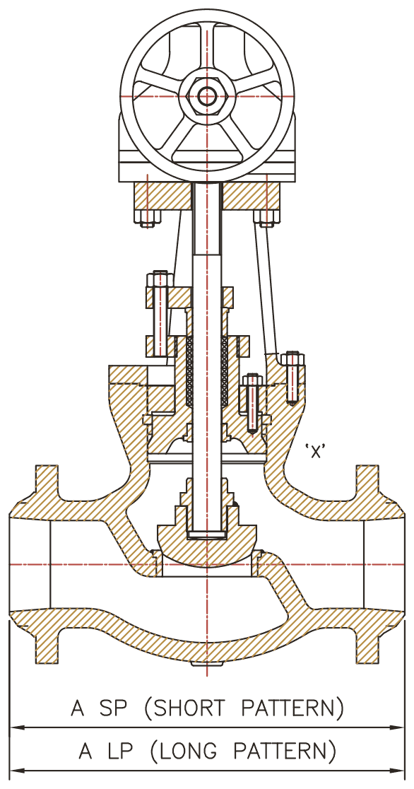 Pressure Seal Globe Valve schematic
